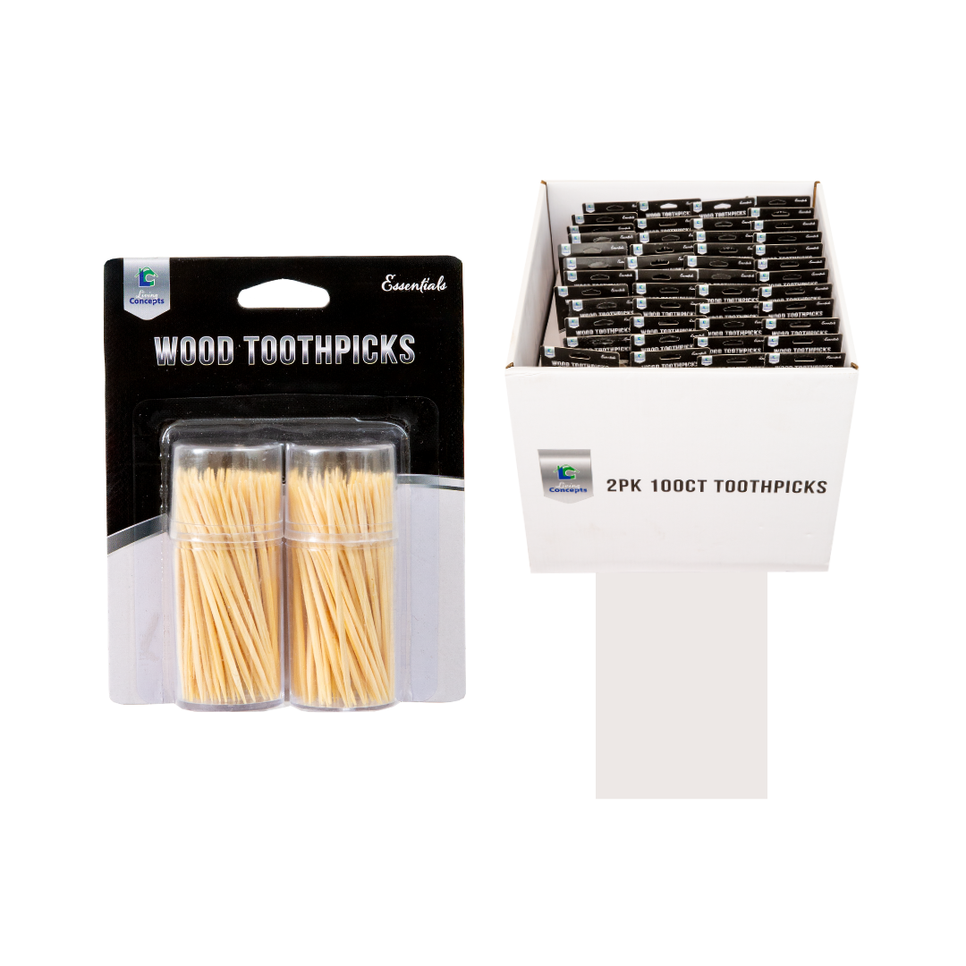 Toothpicks Rake TOOTHPICKS 2PK 100 CT WOODEN FD – NFM - Living Concepts