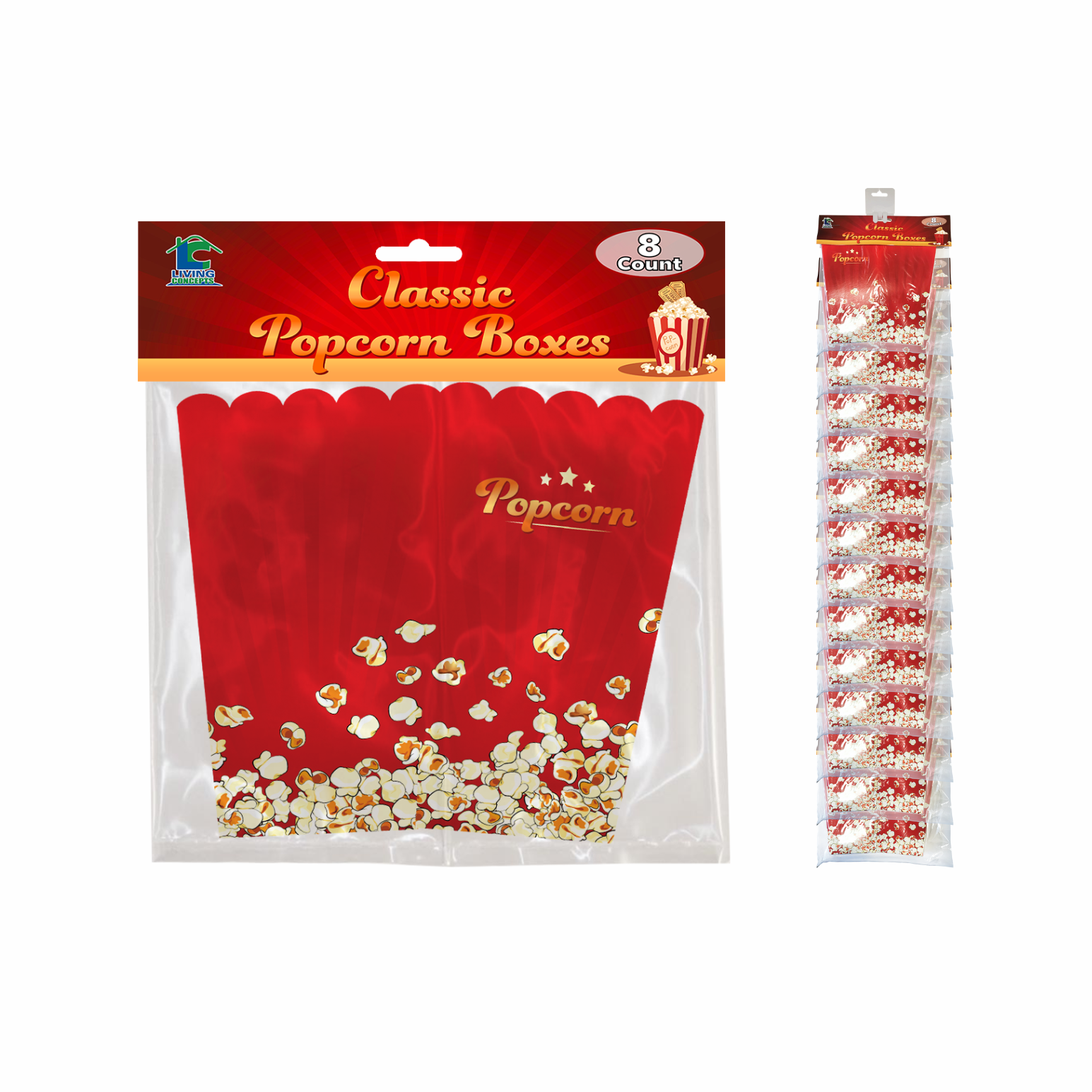 POPCORN BOXES 8CT CS – NFM - Living Concepts